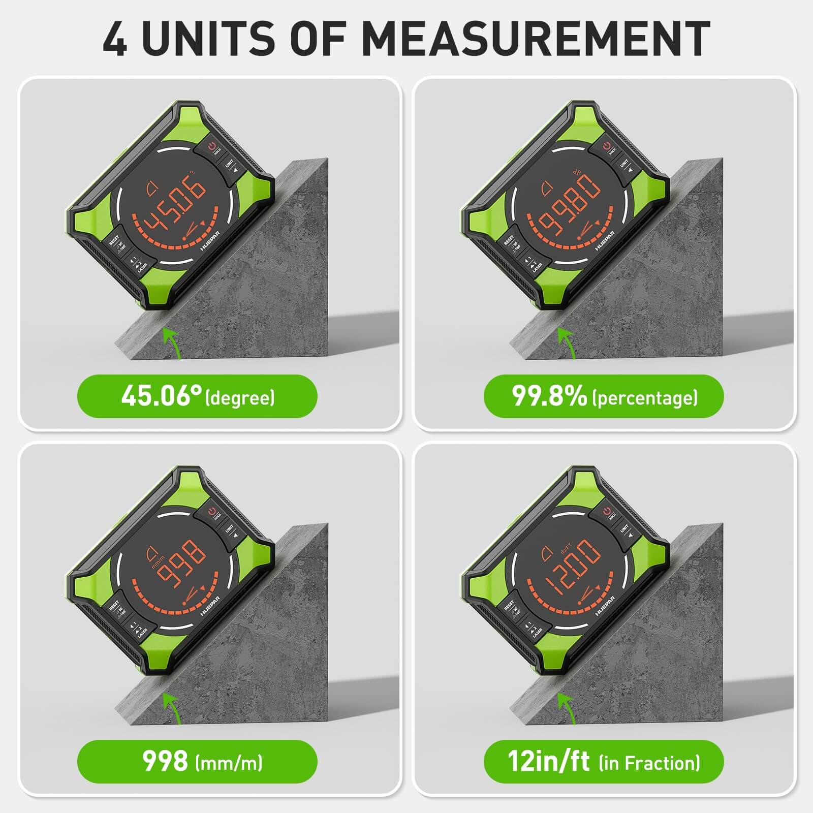 Huepar AG2L - Laser Level with Digital Angle Gauge