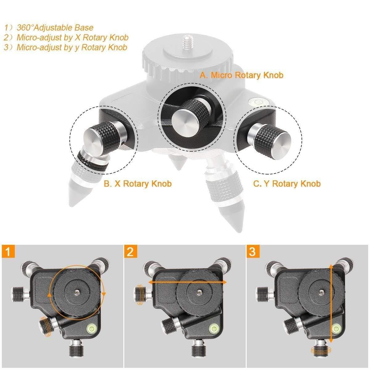 Huepar AT2 - Laser Level 360° Rotating Base Adapter